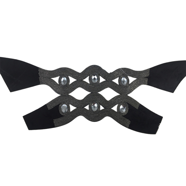 Sample processing customized new laser paste chain hot diamond technology fashion diamond inlaid vamp slippers female sandals semi-finished products