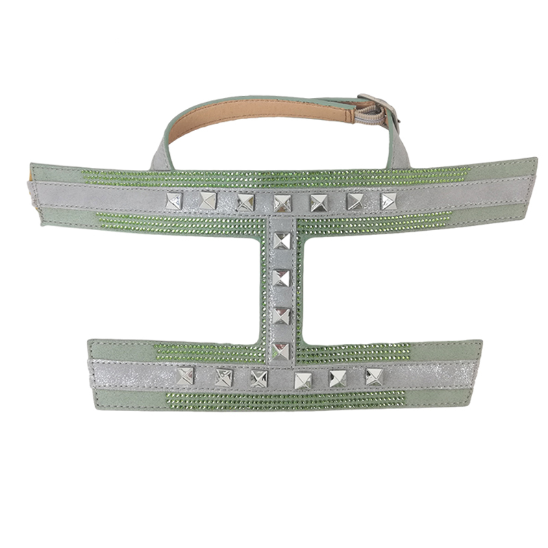 Customized uppers accessories PU laser embossing colorful handmade studded women's sandals uppers semi-finished jewelry wholesale processing