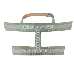 Customized uppers accessories PU laser embossing colorful handmade studded women's sandals uppers semi-finished jewelry wholesale processing