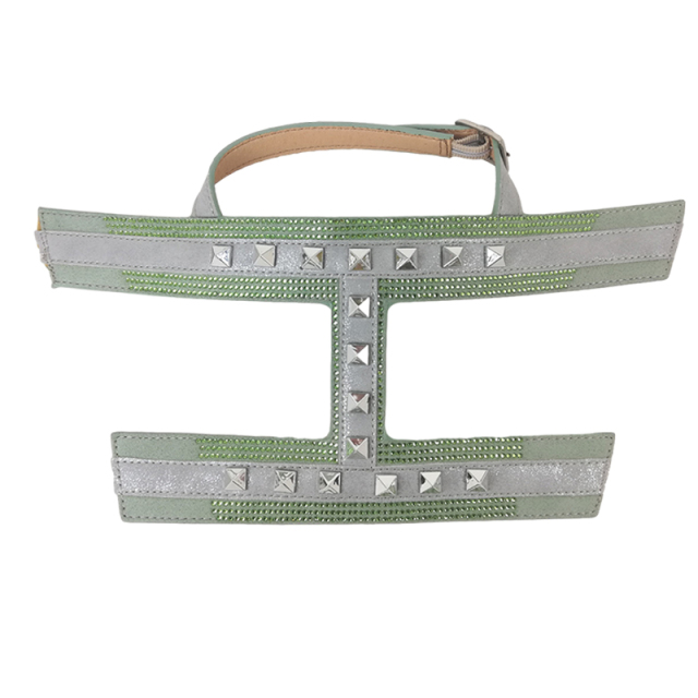 Customized uppers accessories PU laser embossing colorful handmade studded women's sandals uppers semi-finished jewelry wholesale processing