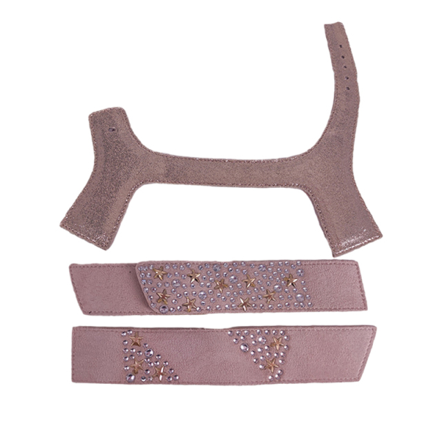 Customized shoes upper jewelry PU velvet laser hot drilling handmade beading women sandals upper semi-finished processing accessories wholesale