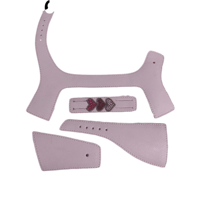 Customized shoes upper jewelry PU velvet laser hot drilling handmade beading women sandals upper semi-finished processing accessories wholesale