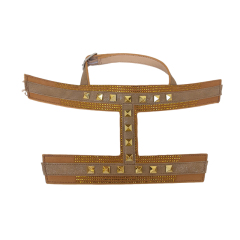 Customized uppers accessories PU laser embossing colorful handmade studded women's sandals uppers semi-finished jewelry wholesale processing
