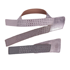 Customized shoes upper jewelry PU velvet laser hot drilling handmade beading women sandals upper semi-finished processing accessories wholesale