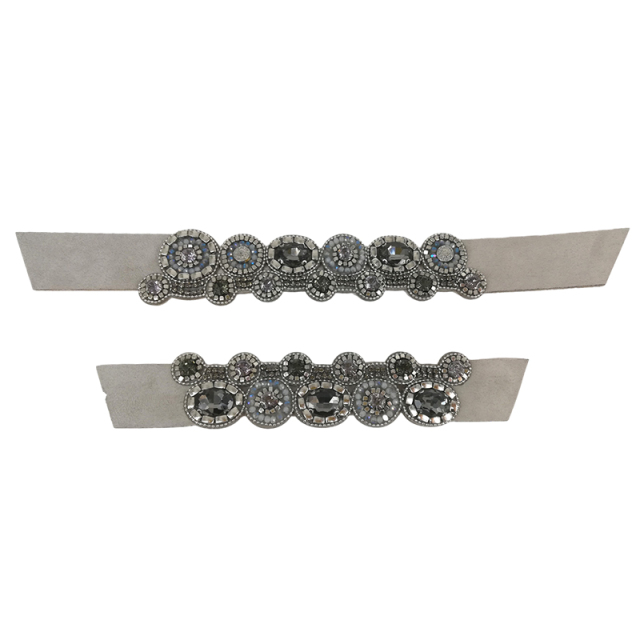 Customized shoes upper accessories PU paste chain backing hot diamond handmade point drill female sandals upper semi-finished jewelry wholesale processing