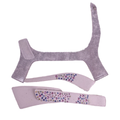 Customized shoes upper jewelry PU velvet laser hot drilling handmade beading women sandals upper semi-finished processing accessories wholesale