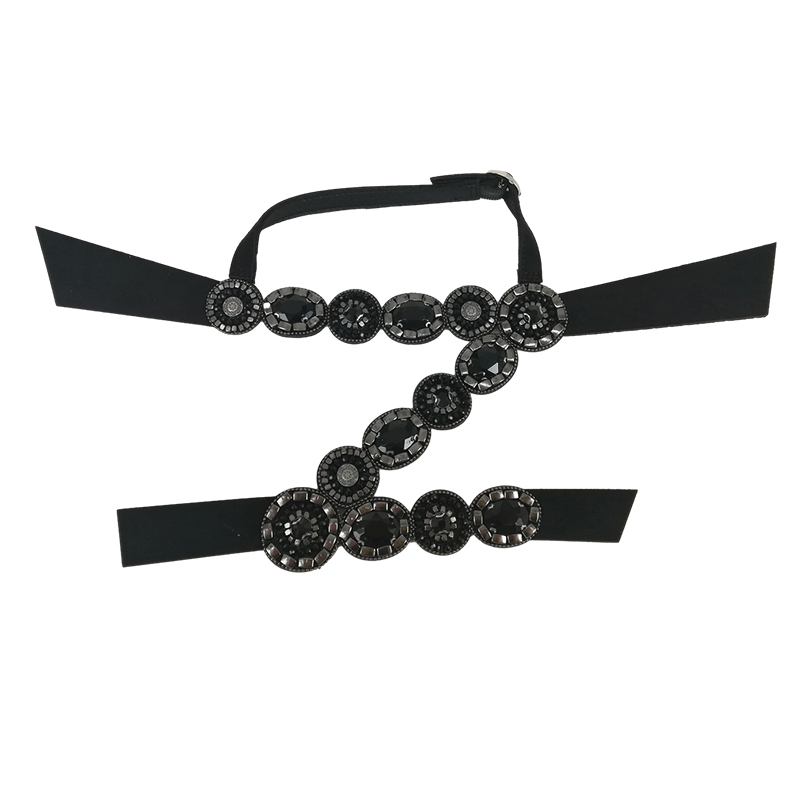 Customized shoes upper accessories PU paste chain backing hot diamond handmade point drill female sandals upper semi-finished jewelry wholesale processing