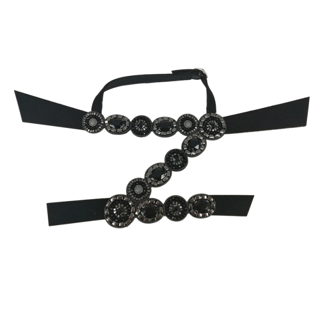 Customized shoes upper accessories PU paste chain backing hot diamond handmade point drill female sandals upper semi-finished jewelry wholesale processing