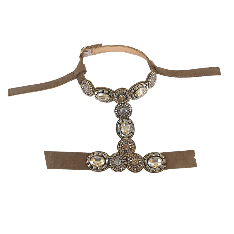 Customized shoes upper accessories PU paste chain backing hot diamond handmade point drill female sandals upper semi-finished jewelry wholesale processing