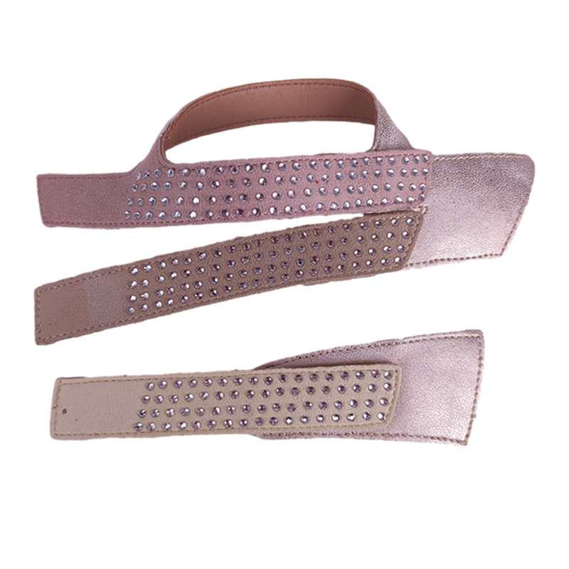 Customized shoes upper jewelry PU velvet laser hot drilling handmade beading women sandals upper semi-finished processing accessories wholesale