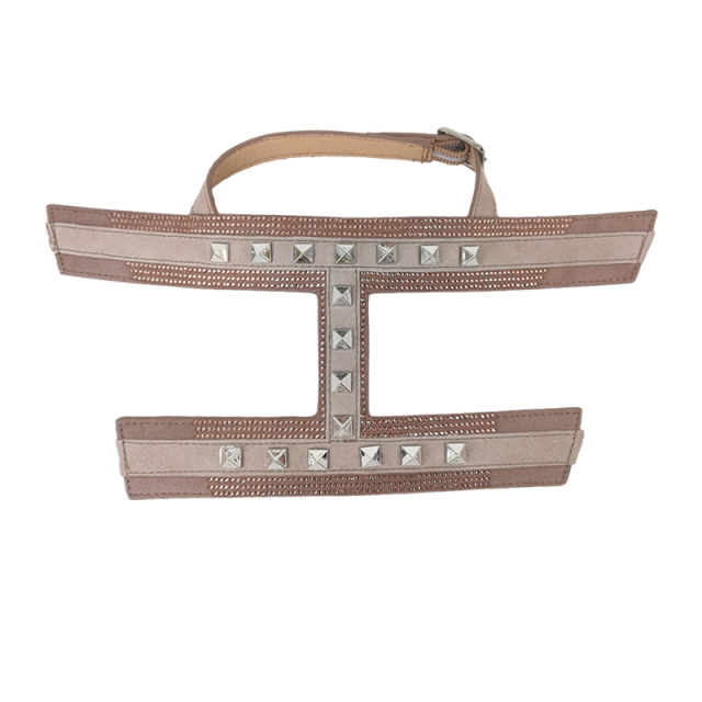 Customized uppers accessories PU laser embossing colorful handmade studded women's sandals uppers semi-finished jewelry wholesale processing