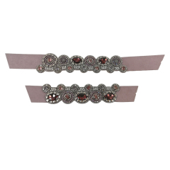 Customized shoes upper accessories PU paste chain backing hot diamond handmade point drill female sandals upper semi-finished jewelry wholesale processing