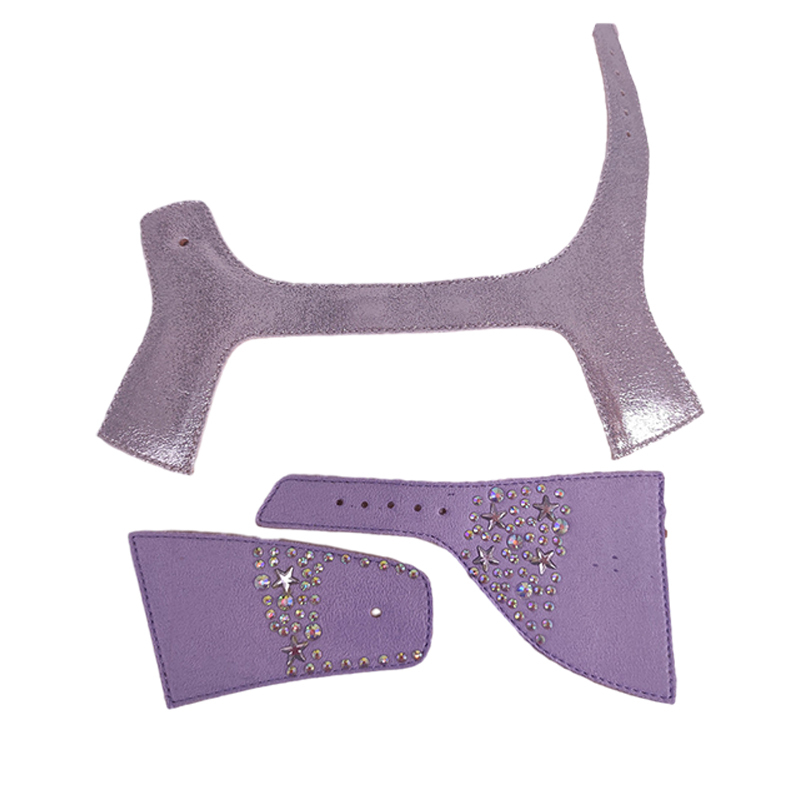 Customized shoes upper jewelry PU velvet laser hot drilling handmade beading women sandals upper semi-finished processing accessories wholesale