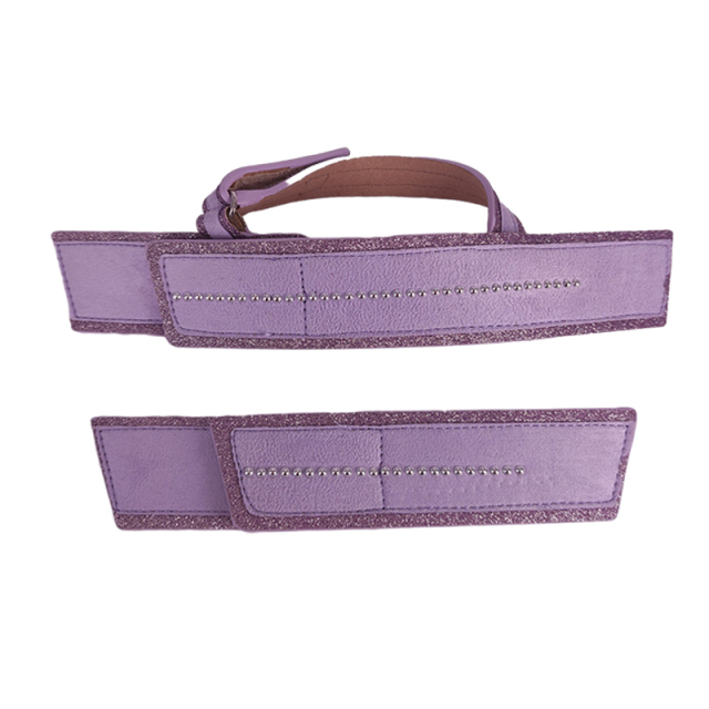 Customized shoes upper jewelry PU velvet laser hot drilling handmade beading women sandals upper semi-finished processing accessories wholesale