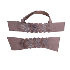 Customized shoes upper jewelry PU velvet laser hot drilling handmade beading women sandals upper semi-finished processing accessories wholesale