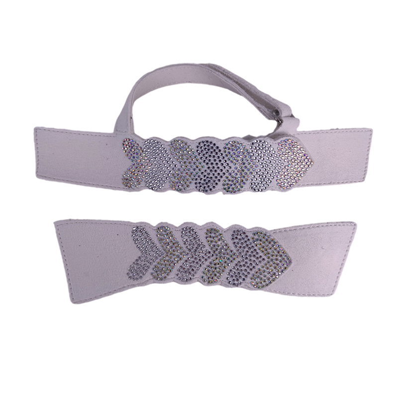 Customized shoes upper jewelry PU velvet laser hot drilling handmade beading women sandals upper semi-finished processing accessories wholesale