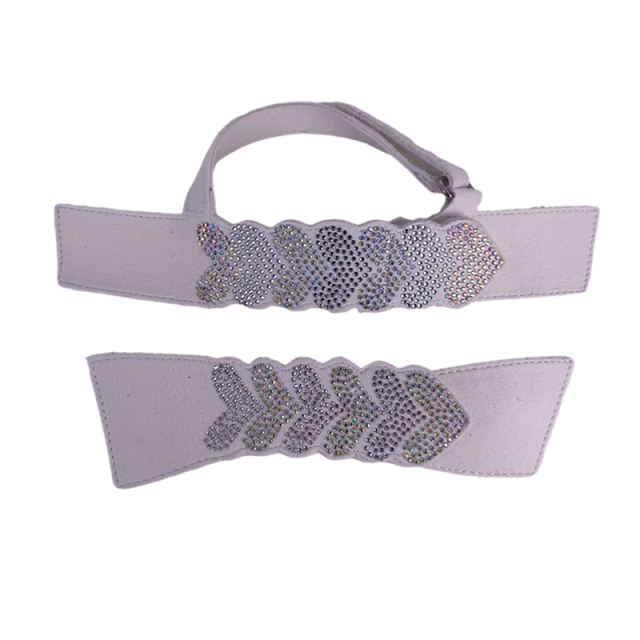 Customized shoes upper jewelry PU velvet laser hot drilling handmade beading women sandals upper semi-finished processing accessories wholesale