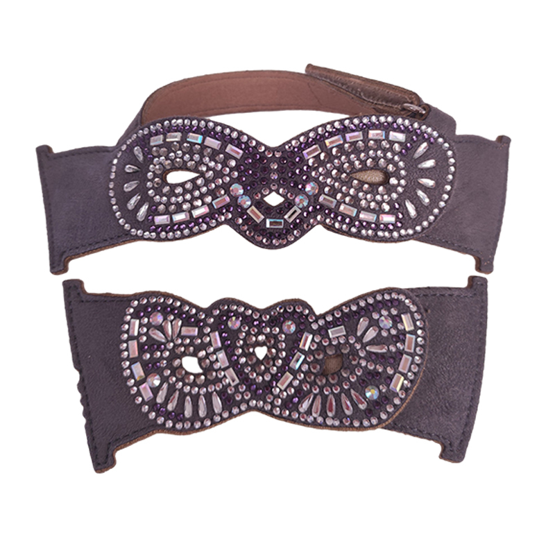 Customized shoes upper jewelry PU velvet laser hot drilling handmade beading women sandals upper semi-finished processing accessories wholesale