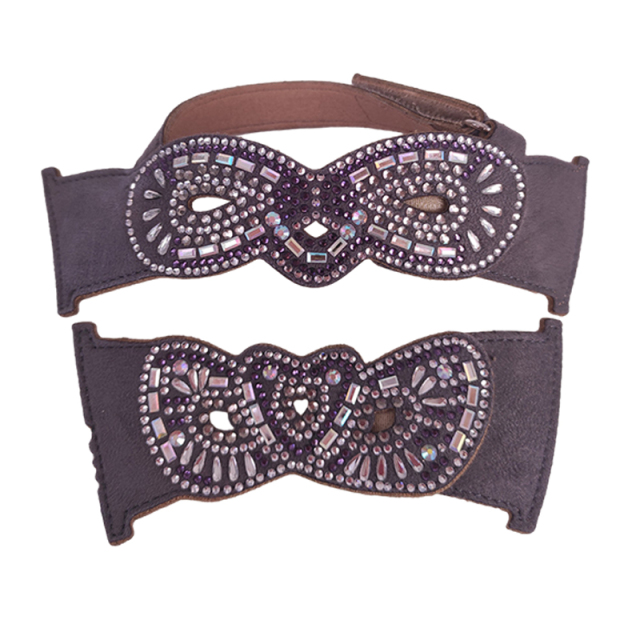 Customized shoes upper jewelry PU velvet laser hot drilling handmade beading women sandals upper semi-finished processing accessories wholesale