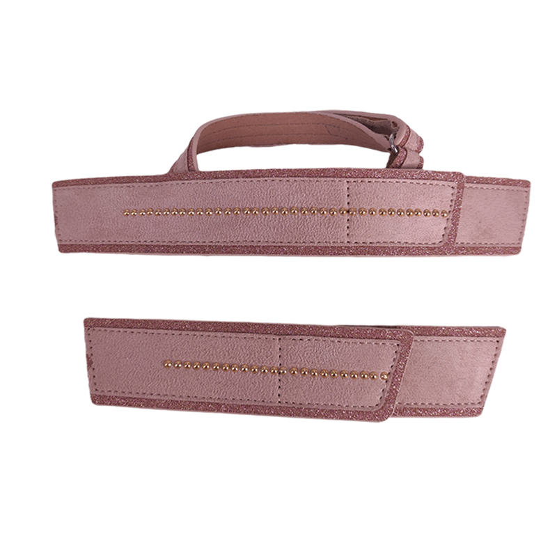 Customized shoes upper jewelry PU velvet laser hot drilling handmade beading women sandals upper semi-finished processing accessories wholesale