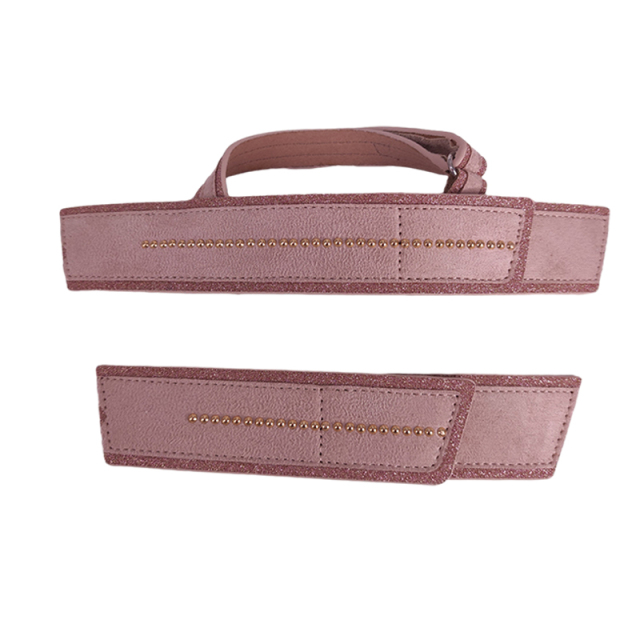 Customized shoes upper jewelry PU velvet laser hot drilling handmade beading women sandals upper semi-finished processing accessories wholesale