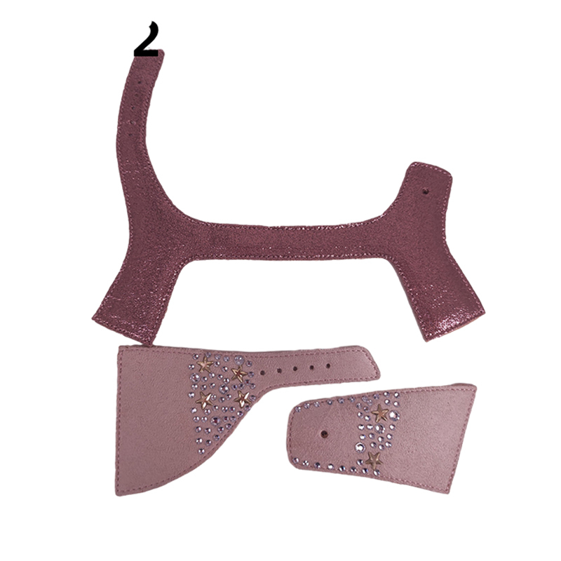 Customized shoes upper jewelry PU velvet laser hot drilling handmade beading women sandals upper semi-finished processing accessories wholesale