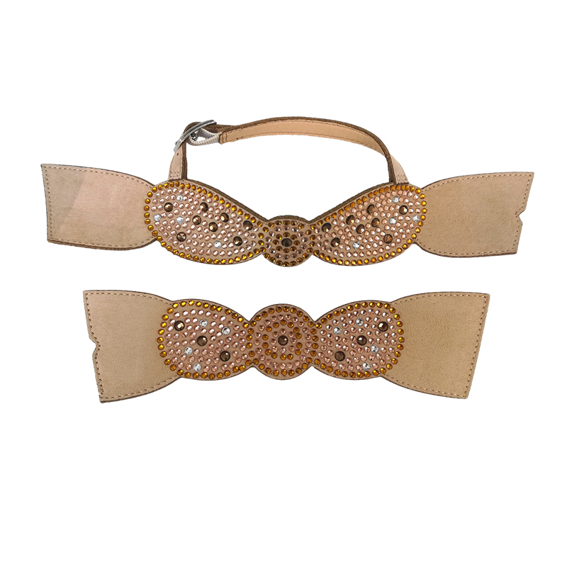 Customized shoes upper jewelry PU velvet laser hot drilling handmade beading women sandals upper semi-finished processing accessories wholesale
