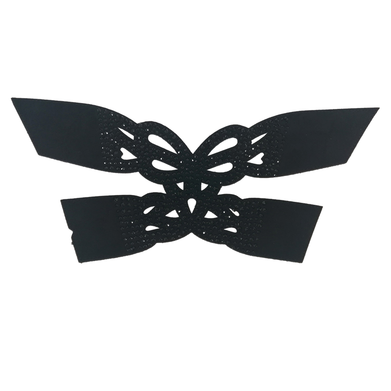 Customized shoes upper jewelry PU velvet laser hot drilling handmade beading women sandals upper semi-finished processing accessories wholesale