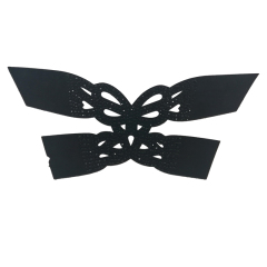 Customized shoes upper jewelry PU velvet laser hot drilling handmade beading women sandals upper semi-finished processing accessories wholesale