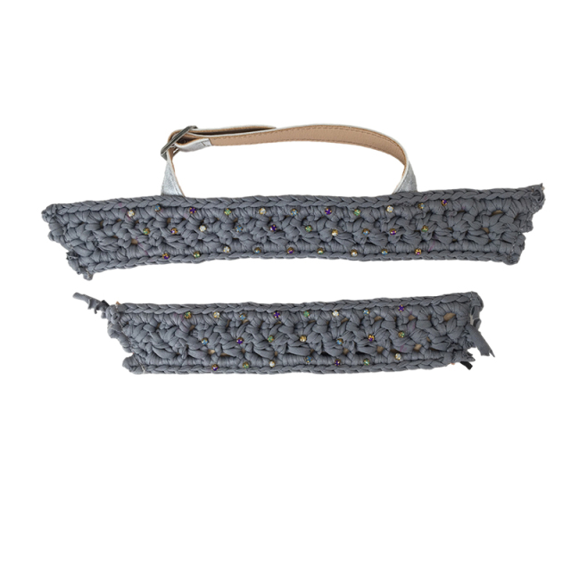 Customized new uppers accessories PU drawstring rope knitting handmade beading women sandals uppers semi-finished jewelry wholesale processing