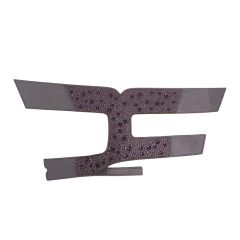 Customized shoes upper jewelry PU velvet laser hot drilling handmade beading women sandals upper semi-finished processing accessories wholesale