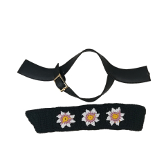 Customized new uppers accessories PP grass weaving PU embroidery rope embroidery women sandals uppers semi-finished jewelry wholesale processing