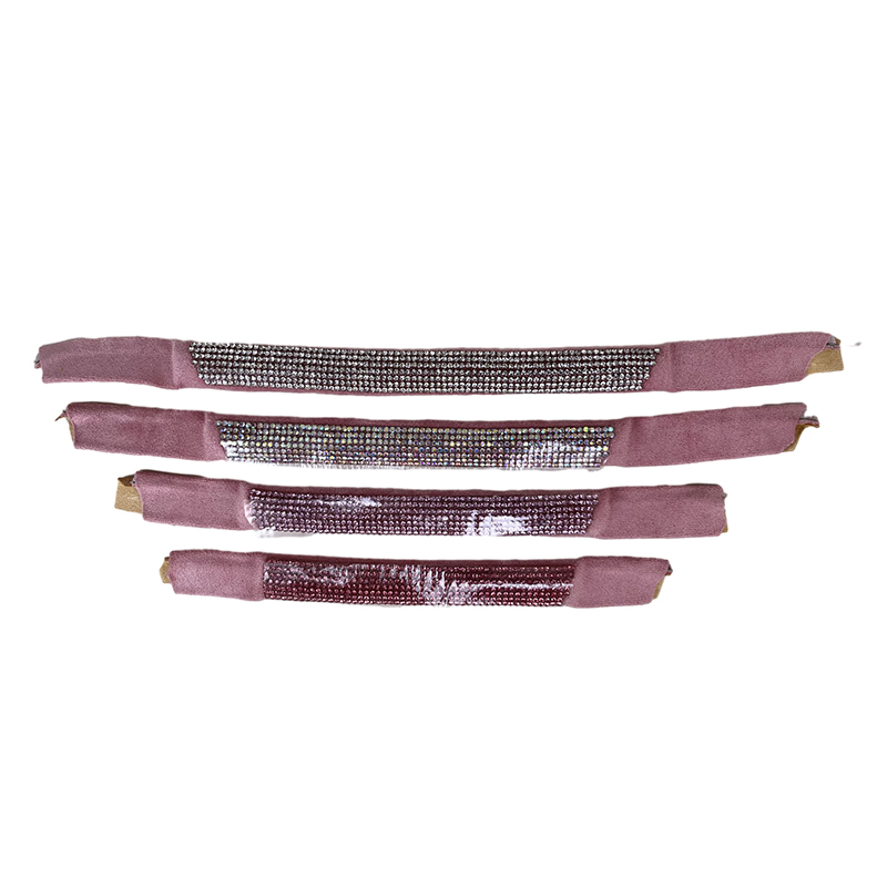 Customized shoes upper jewelry PU velvet laser hot drilling handmade beading women sandals upper semi-finished processing accessories wholesale