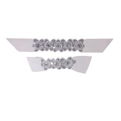 Customized shoes upper jewelry PU velvet laser hot drilling handmade beading women sandals upper semi-finished processing accessories wholesale