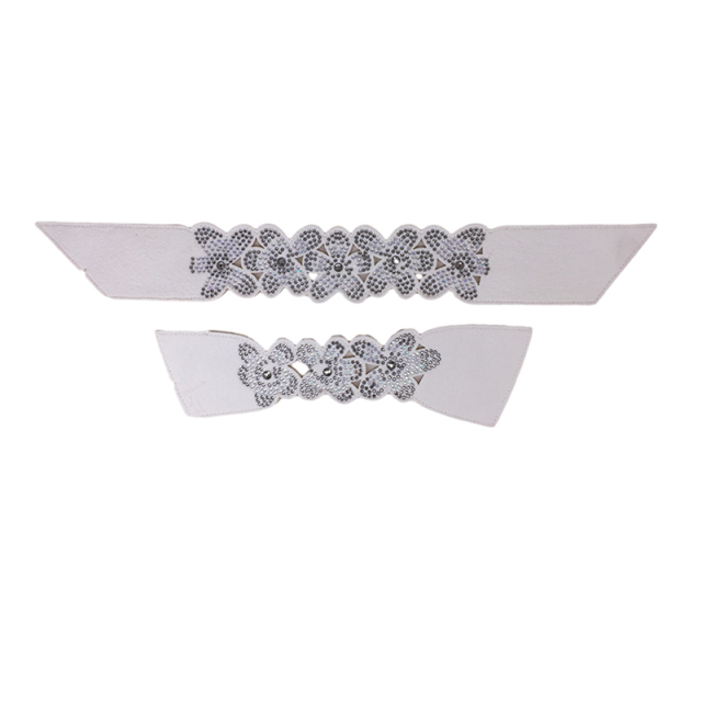 Customized shoes upper jewelry PU velvet laser hot drilling handmade beading women sandals upper semi-finished processing accessories wholesale