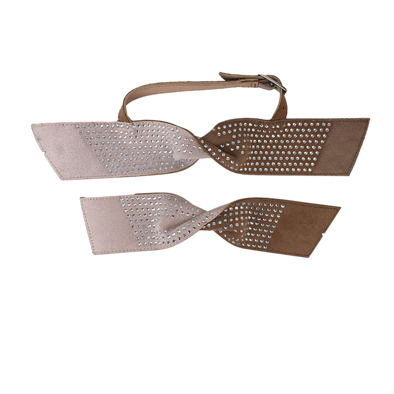 Customized shoes upper jewelry PU velvet laser hot drilling handmade beading women sandals upper semi-finished processing accessories wholesale