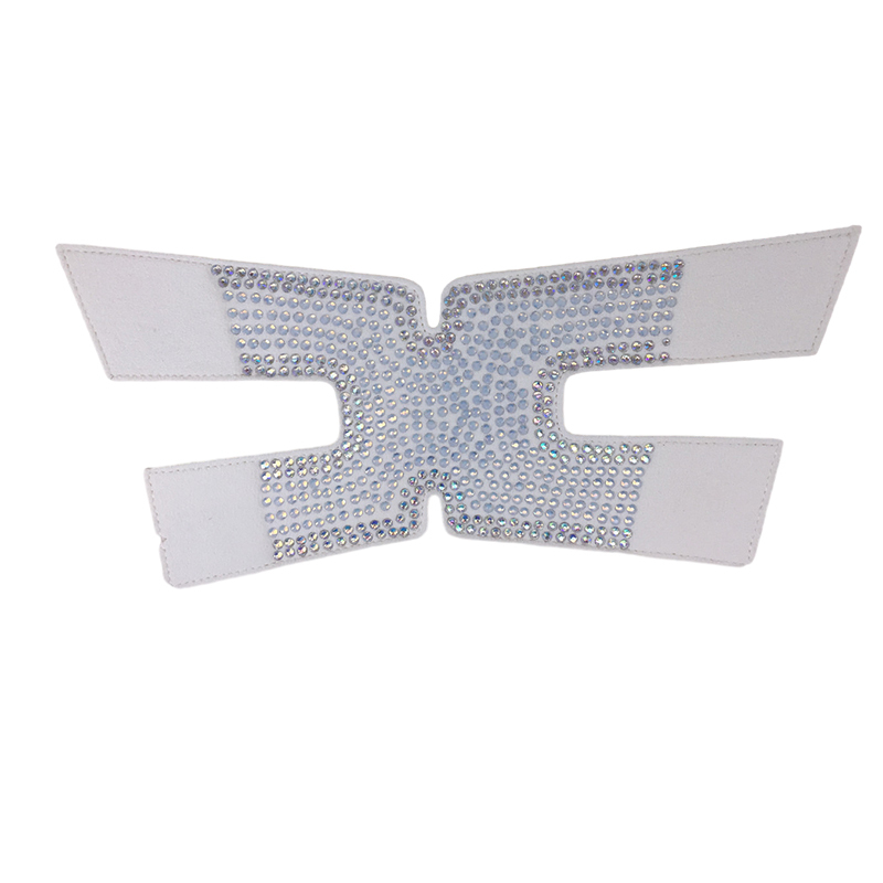 Customized shoes upper jewelry PU velvet laser hot drilling handmade beading women sandals upper semi-finished processing accessories wholesale
