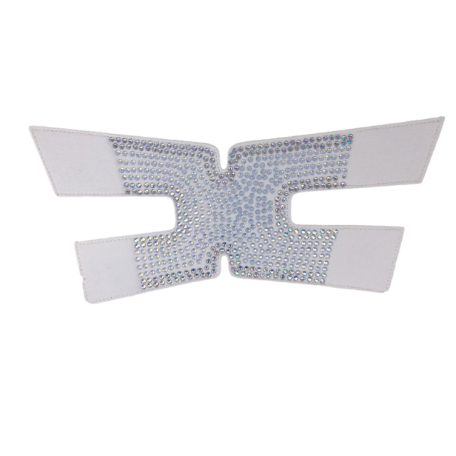 Customized shoes upper jewelry PU velvet laser hot drilling handmade beading women sandals upper semi-finished processing accessories wholesale