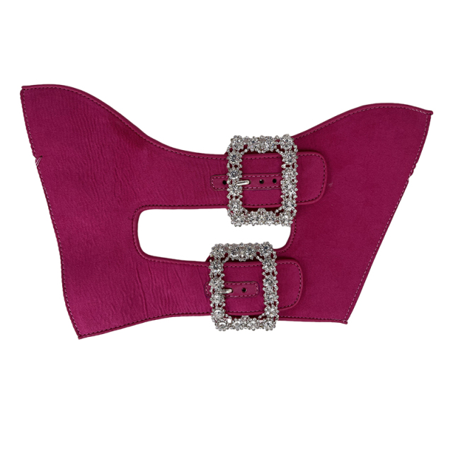 Customized vamps semi-finished shoes material velvet hardware drill buckle wrapped sandals accessories slippers jewelry to sample processing explosive models