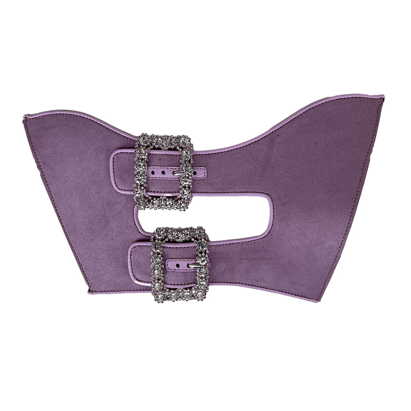 Customized vamps semi-finished shoes material velvet hardware drill buckle wrapped sandals accessories slippers jewelry to sample processing explosive models