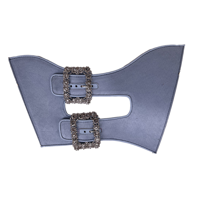 Customized vamps semi-finished shoes material velvet hardware drill buckle wrapped sandals accessories slippers jewelry to sample processing explosive models