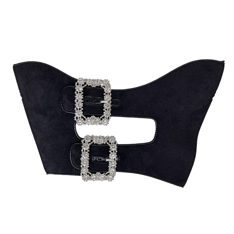 Customized vamps semi-finished shoes material velvet hardware drill buckle wrapped sandals accessories slippers jewelry to sample processing explosive models