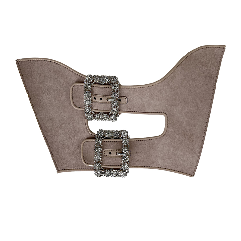 Customized vamps semi-finished shoes material velvet hardware drill buckle wrapped sandals accessories slippers jewelry to sample processing explosive models