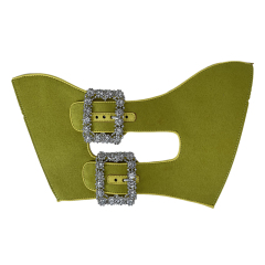 Customized vamps semi-finished shoes material velvet hardware drill buckle wrapped sandals accessories slippers jewelry to sample processing explosive models