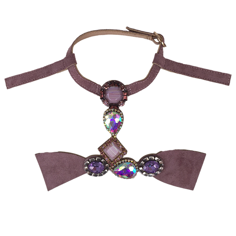Customized vamps semi-finished shoes material flannel drilling chain paste chain resin acrylic hot drilling sandals accessories to sample processing