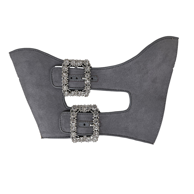 Customized vamps semi-finished shoes material velvet hardware drill buckle wrapped sandals accessories slippers jewelry to sample processing explosive models