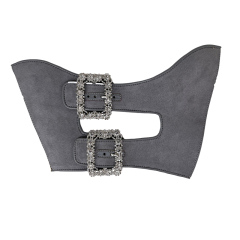 Customized vamps semi-finished shoes material velvet hardware drill buckle wrapped sandals accessories slippers jewelry to sample processing explosive models