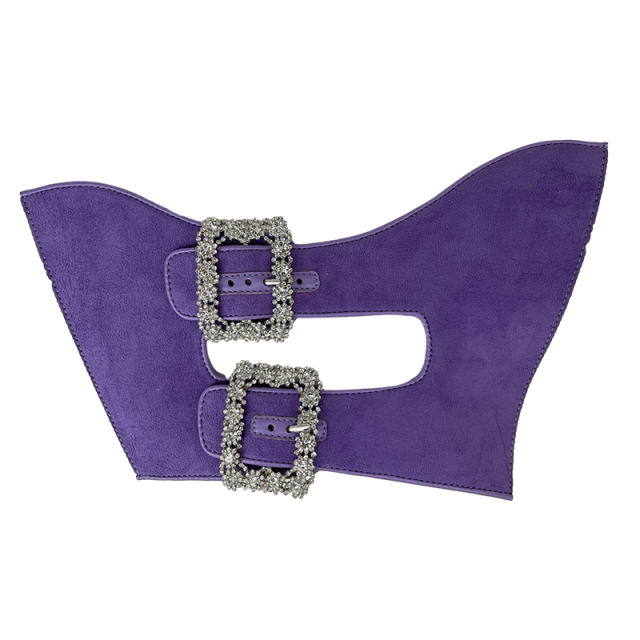 Customized vamps semi-finished shoes material velvet hardware drill buckle wrapped sandals accessories slippers jewelry to sample processing explosive models