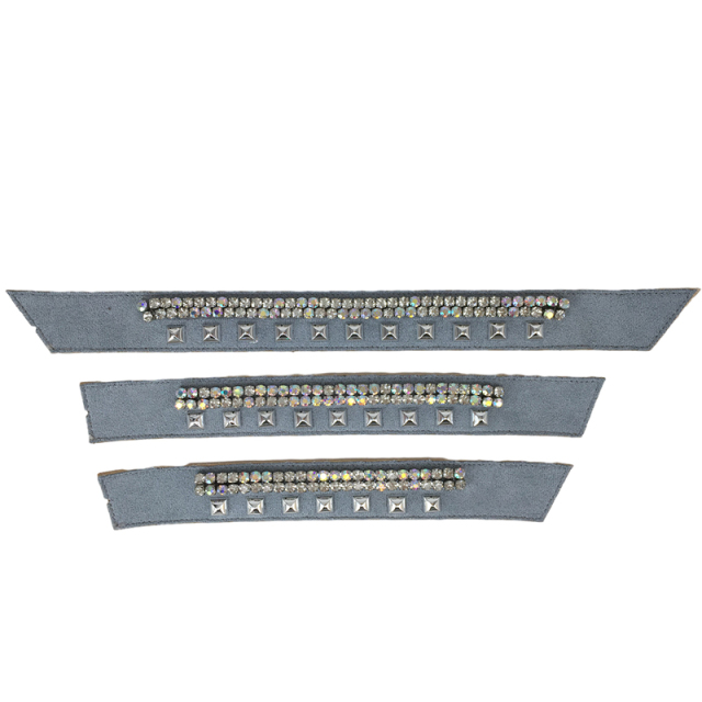 Customized vamps semi-finished shoes flannel chain paste chain tower inlaid nails sandals jewelry accessories to sample processing explosive models