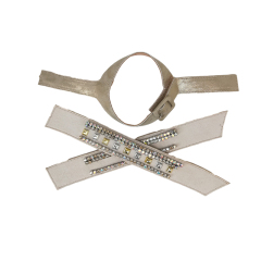 Customized vamps semi-finished shoes flannel chain paste chain tower inlaid nails sandals jewelry accessories to sample processing explosive models